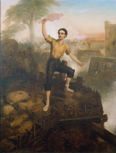 Leutnant Thomas Adair Butler (1836-1901) verdient das Victoria-Kreuz in Lucknow während des indischen Aufstands am 9. März 1858, ca. 1860 von Chevalier Louis William Desanges